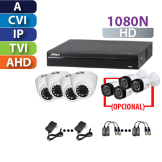 Kits de Cámaras con Grabador de    8 Canales 1080N HD Dahua / ZKTeco